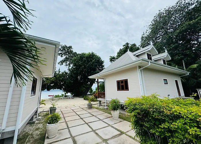 La Digue Hotels on the beach